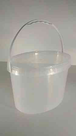 Ведро овальное с крышкой 11л. прозрачное (1 шт) Харьков