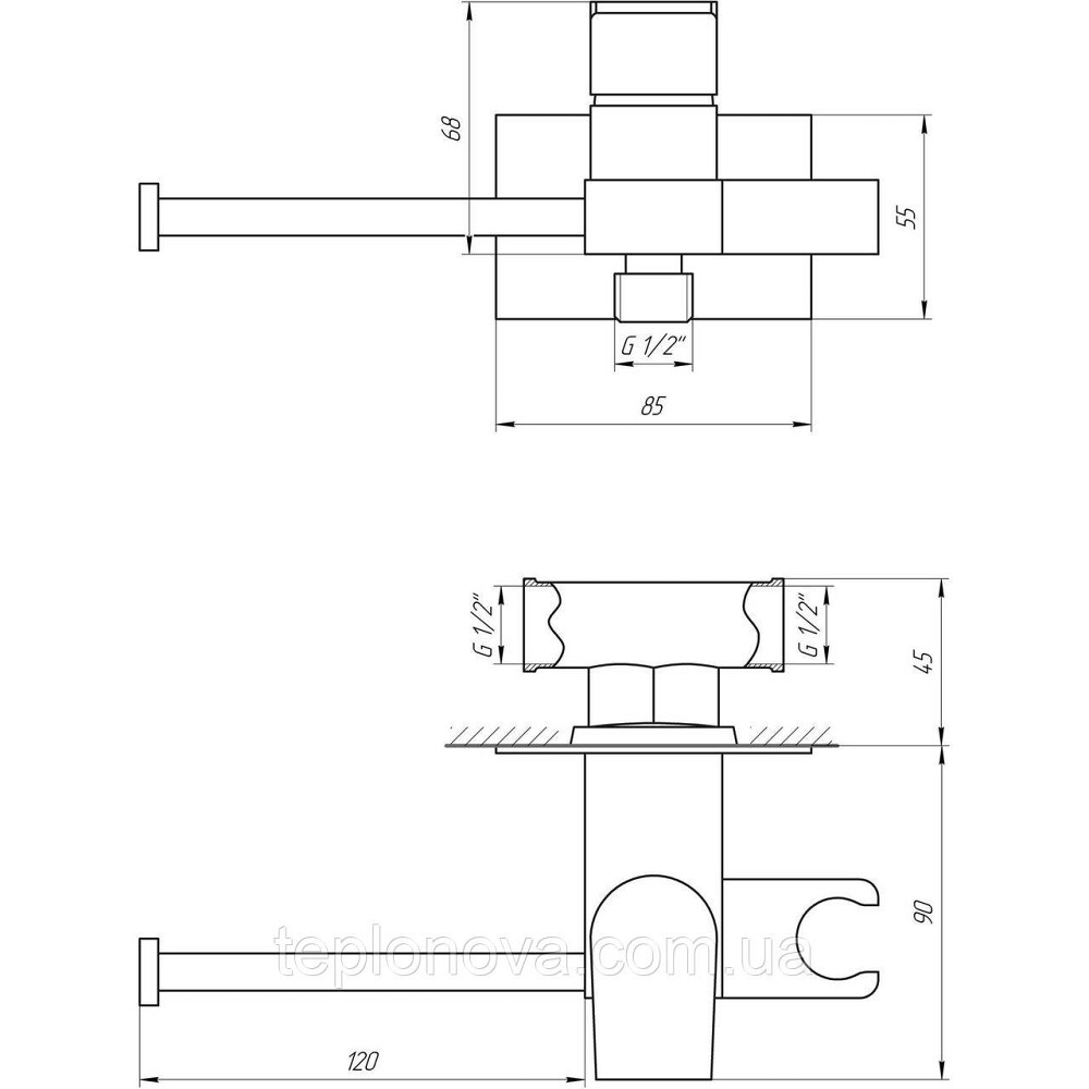 Змішувач гігієнічний Globus Lux GLN-4-106MIX Чернівці - фото 4