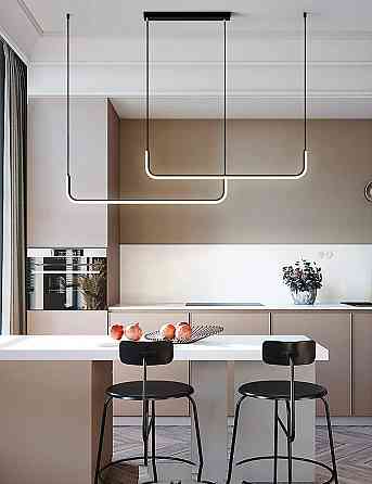 VALESO Люстра підвісна світлодіодна акрилова VALESO 2023199 BK+WT Киев