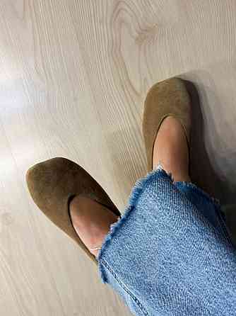 Балетки жіночі Zemira 23-0582 замшеві квадратний носок бежеві, 38, 24,5 см Київ