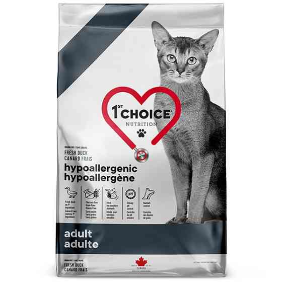 1st Choice Adult Hypoallergenic ФЕСТ ЧОЙС ГІПОАЛЛЕРГЕННИЙ КАЧКА сухий дієтичний беззерновий корм для котів Київ
