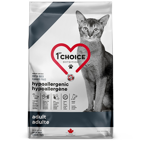 1st Choice Adult Hypoallergenic ФЕСТ ЧОЙС ГІПОАЛЛЕРГЕННИЙ КАЧКА сухий дієтичний беззерновий корм для котів Київ - фото 1