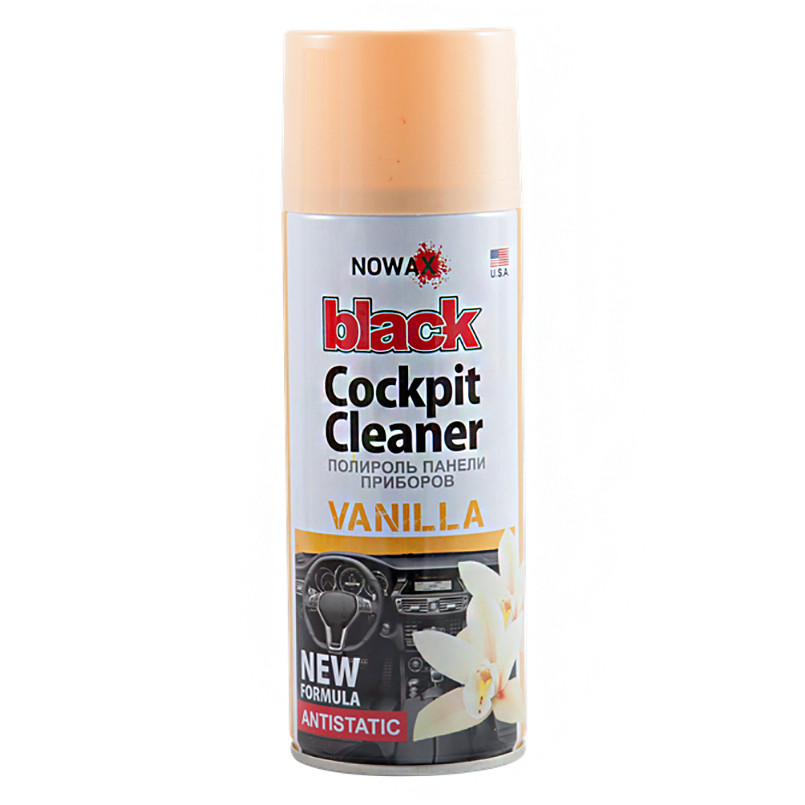 Полироль для панели приборов Nowax Cockpit Cleaner Spray Ваниль, 450мл Львов - изображение 1
