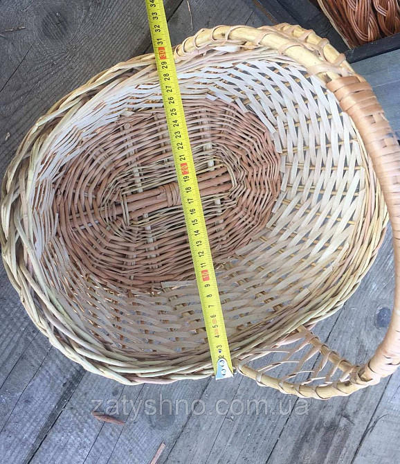 Кошик плетений красивий | кошик із ажурною ручкою | кошик із лози Київ - фото 5