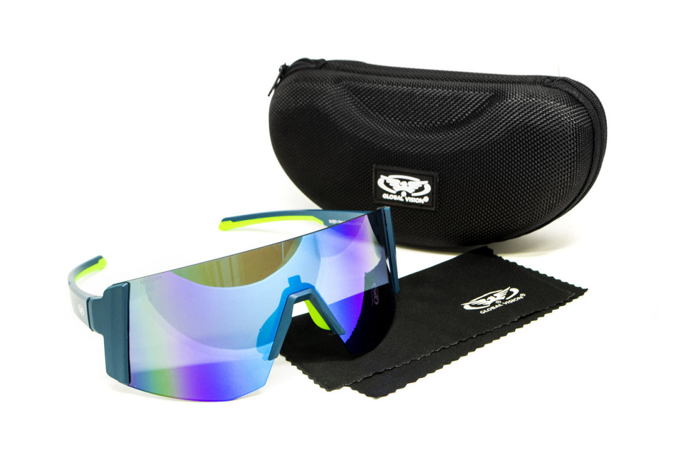 Окуляри захисні Global Vision Astro Blue (G-Tech™ blue), дзеркальні сині в синій оправі (з можливістю установки діоптрійної Запорожье - изображение 10