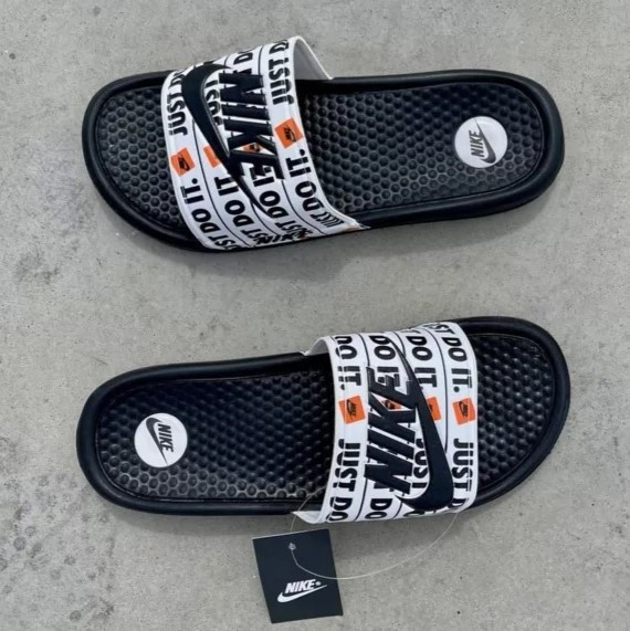 Чорні чоловічі Шльопанці Nike Сланці Білі капці Найк (розміри: 40,41,42,43,44) Дніпро - фото 3