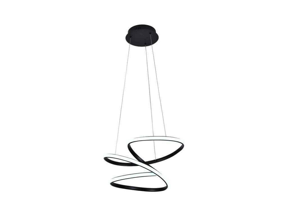 Люстра LED 2700-6000К Frutto з пультом та APP, 80W, 3200Лм, 500х450мм, чорний, алюм/акрил. Арт.51-313-018 ТМ Київ - фото 1