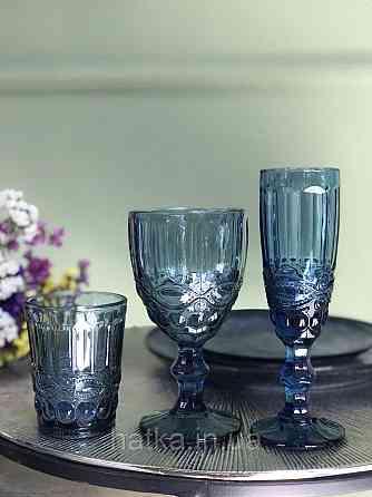 Келих для шампанського Olens «Вінтаж» 180 мл синє скло для дому та ресторанів 01-008 Київ