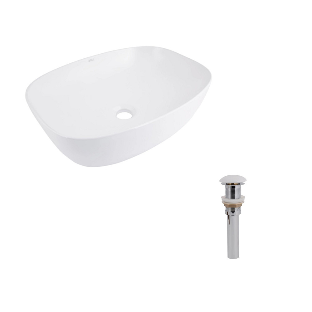 Комплект Qtap Cardinal: Раковина накладная 500×380×140 мм, White, овальная + Донный клапан Pop-up PU02 Киев - изображение 7