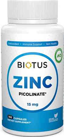 Цинк пиколинат Biotus Zinc Picolinate 15 мг 100 капс Киев