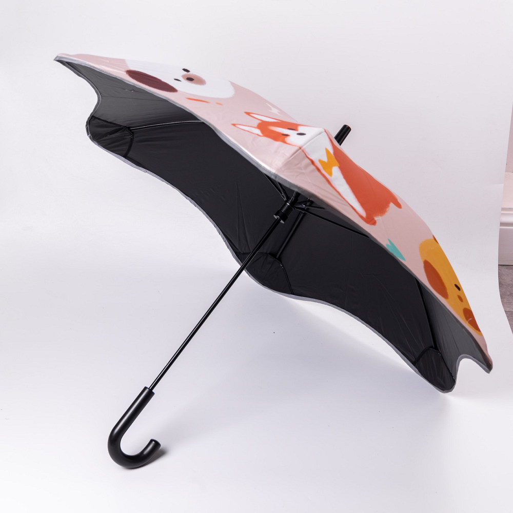 Дитячий механічний зонт з принтом, бежевий, 90 см Київ - фото 4