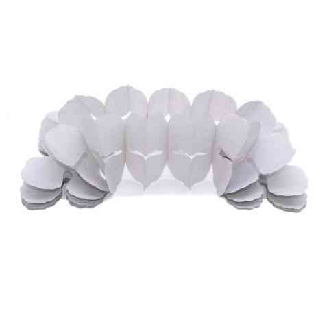 Гирлянда растяжка бумажная 3 м 16 на 11 см серый Киев