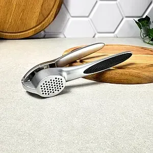 Механічний Прес для часнику із нержавіючої сталі, силіконові вставки | Чеснокодавка Одеса