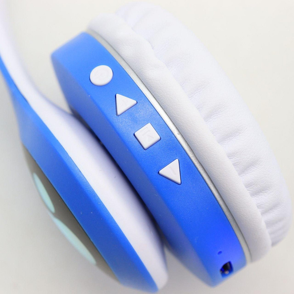 Бездротові навушники з котячими вушками, VZV-23M, Сині / Дитячі Bluetooth навушники з мікрофоном Київ - фото 7