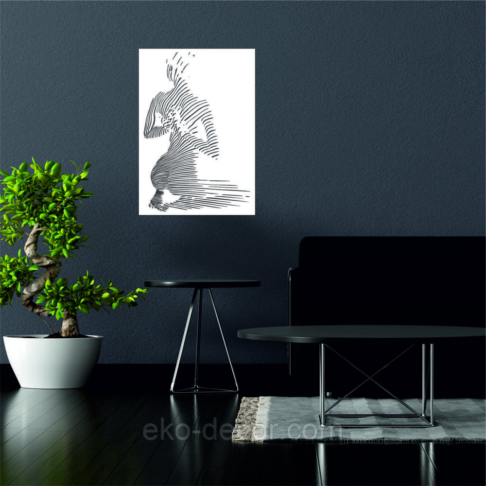 Декоративне настінне Панно «Жіноче тіло», Декор на стіну 50*34 см, Білий Київ - фото 2