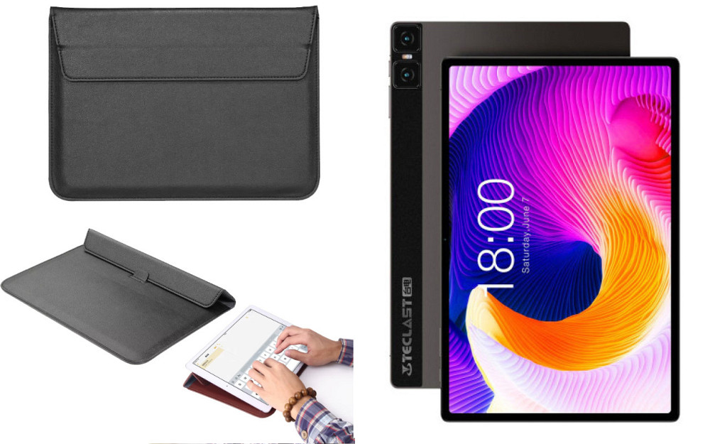 Чехол-конверт VitoCase для Teclast T45HD, с функцией подставки для планшета Черный Киев - изображение 1