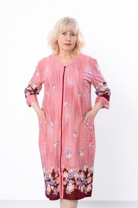 Халат жіночий домашній на блискавці, бавовняний, топ Київ - фото 1