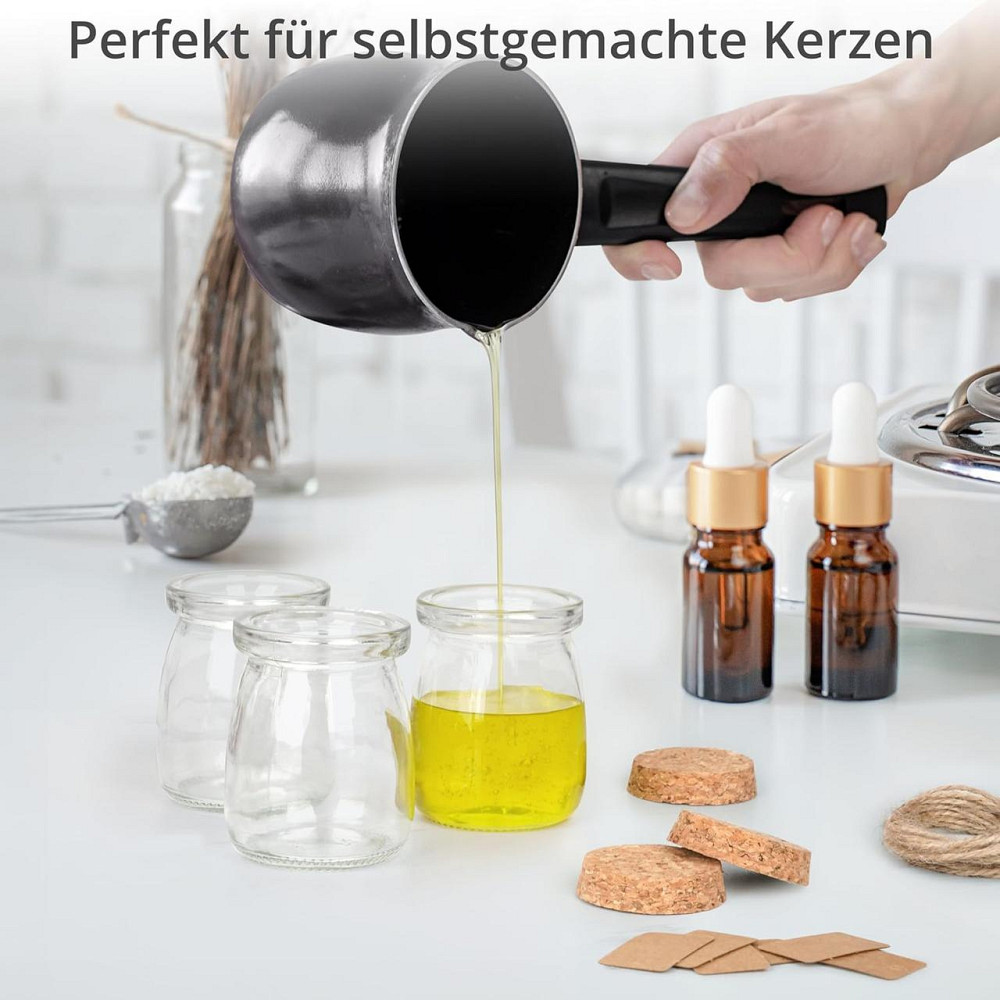 Баночки скляні з корком 100 мл, 23 шт, прозорі з етикетками та мотузкою, для солодощів, меду, йогурту свічок спецій банки маленькі Київ - фото 4