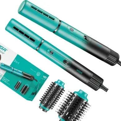 Набор для волос VGR V-489 Фен-щетка для сушки и завивки волос (Бирюзовый) Киев - изображение 2