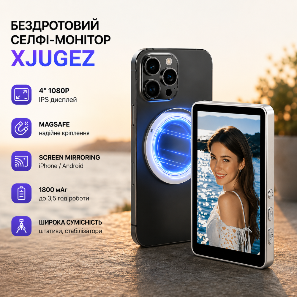 Беспроводной селфи-монитор XJUGEZ 4