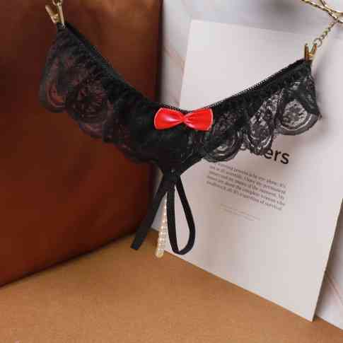 Трусики з розрізом і перлами - розмір універсальний (на резинці), в талії тянуться до 90см Київ