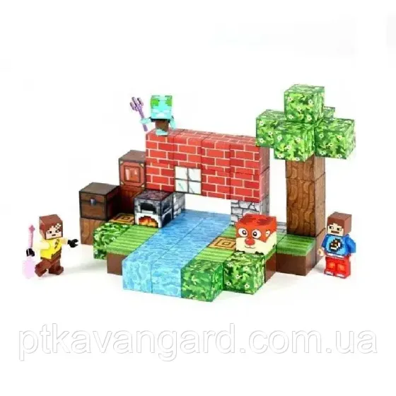 Конструктор магнітний майнкрафт 53 магнітних блока Dream World LZCK 060 Хмельницький