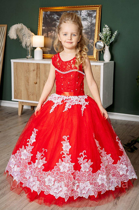 Длинное нарядное платье Кружево на 5-7 лет Кривой Рог - изображение 2