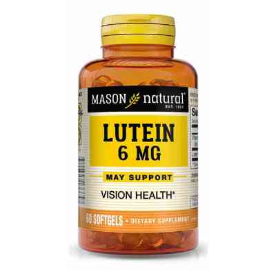 Антиоксидант Mason Natural Лютеин 6мг, Lutein, 60 гелевых капсул (MAV13665) Винница