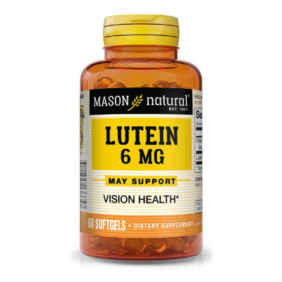 Антиоксидант Mason Natural Лютеин 6мг, Lutein, 60 гелевых капсул (MAV13665) Винница - изображение 1