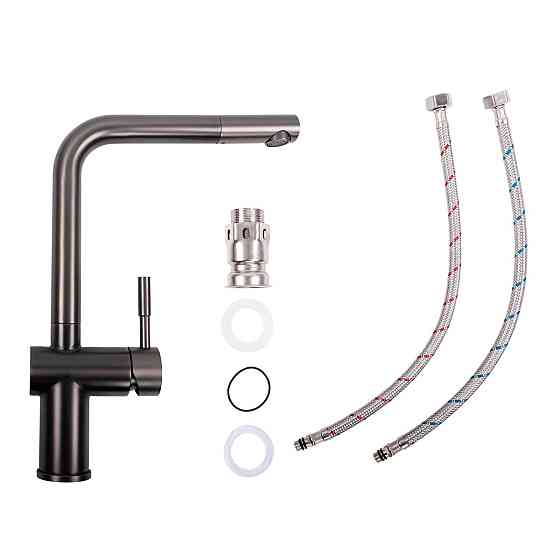 PLATINUM Кухонний змішувач Platinum PVD 8006 A-LI (чорний) Коломия