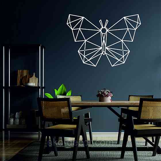 Декоративное настенное Панно «Бабочка», Декор на стену 50*35 см, Белый Киев