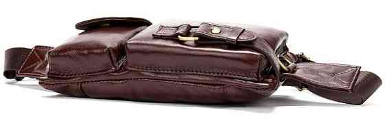 Поясная cумка мужская Vintage 14747 Коричневая Киев