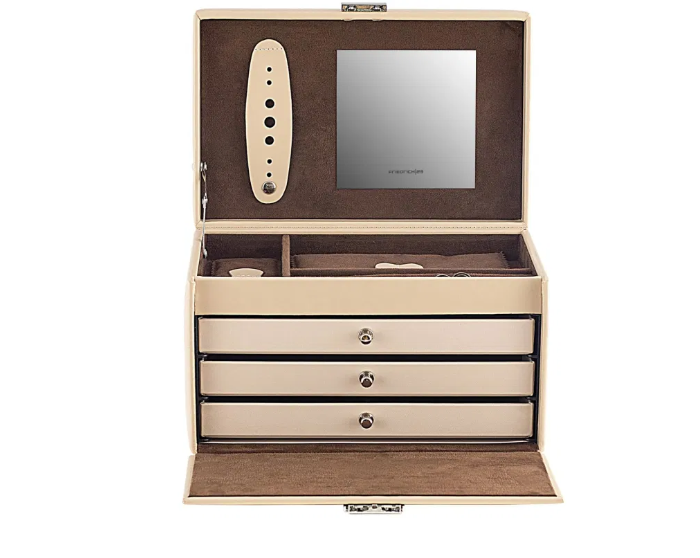 Скринька для коштовностей "Cordoba" на 4 віділення, бежево-коричнева, 24х15,5х15 см Рівне - фото 2