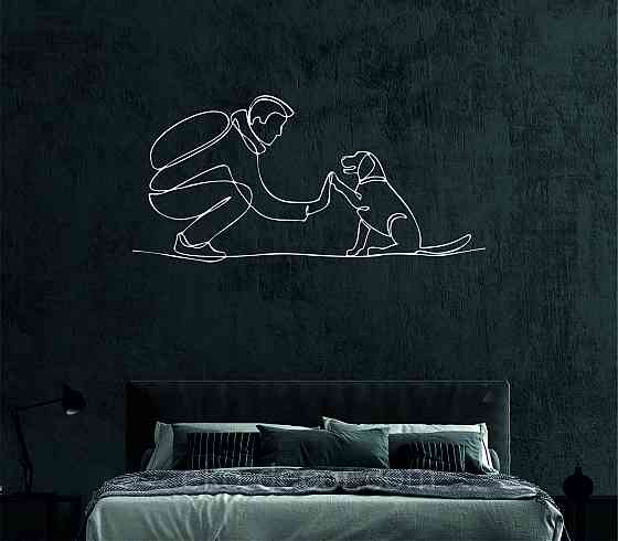 Декоративное настенное Панно «Домашний питомец» Декор на стену 50*23 см, Белый Киев