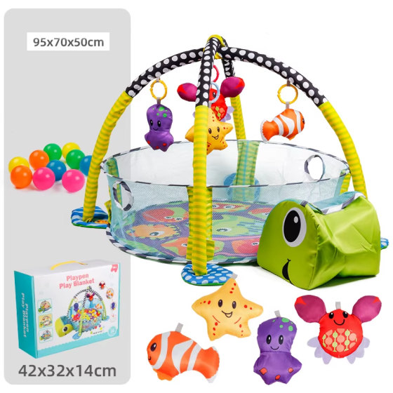 Развивающий коврик для детей, манеж с дугами и шариками, детский коврик, модель Черепаха Каменец-Подольский