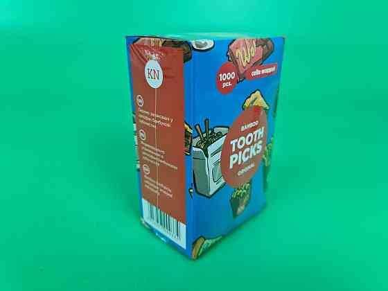 Зубочистка в индивидуальной целофановой упаковке Новинка (1000шт) (1 пачка) Харьков