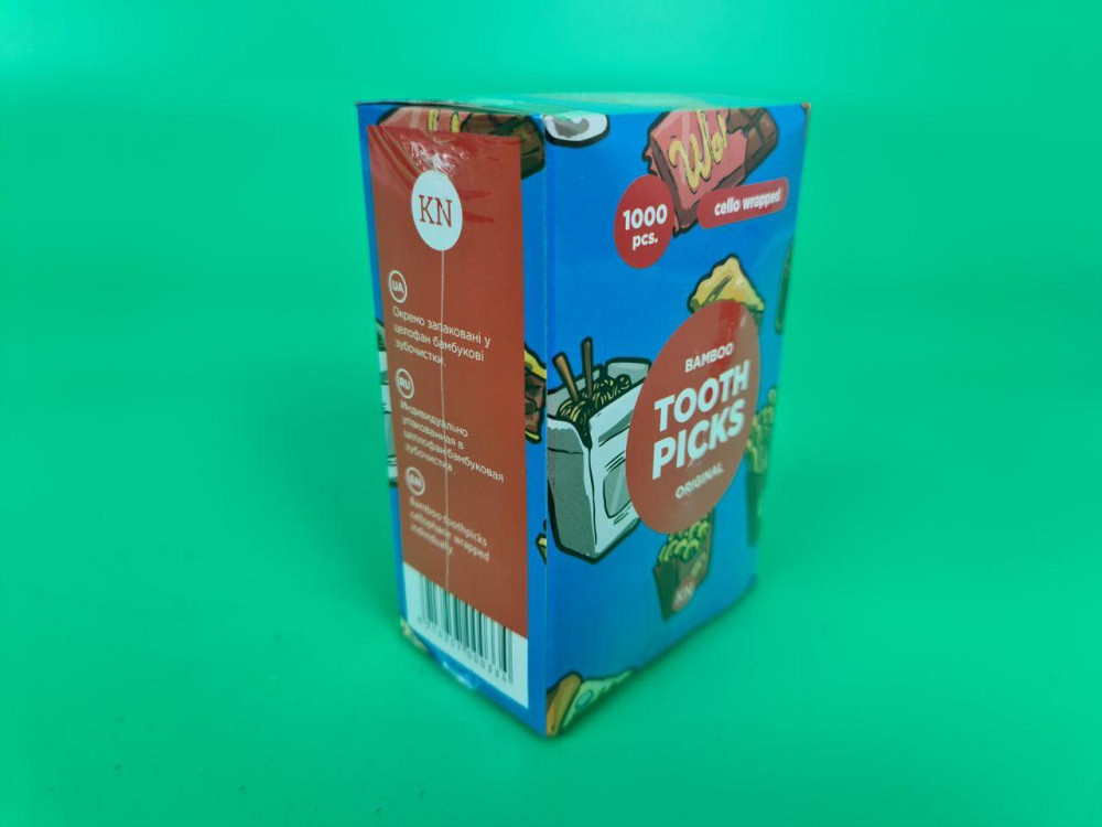 Зубочистка в индивидуальной целофановой упаковке Новинка (1000шт) (1 пачка) Харьков - изображение 3