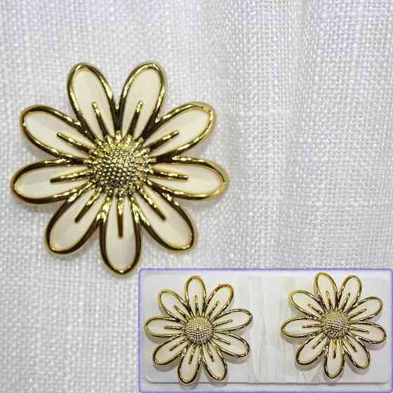 Магніти для штор і гардин (159м) Грейс набір 2 шт Молочний з золотистим (81-070) Київ