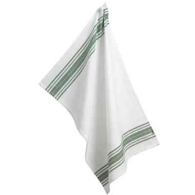 Рушник Kela кухонний Cora, 70x50 см, білий в зелену смужку (12826) (00000027617) Вінниця