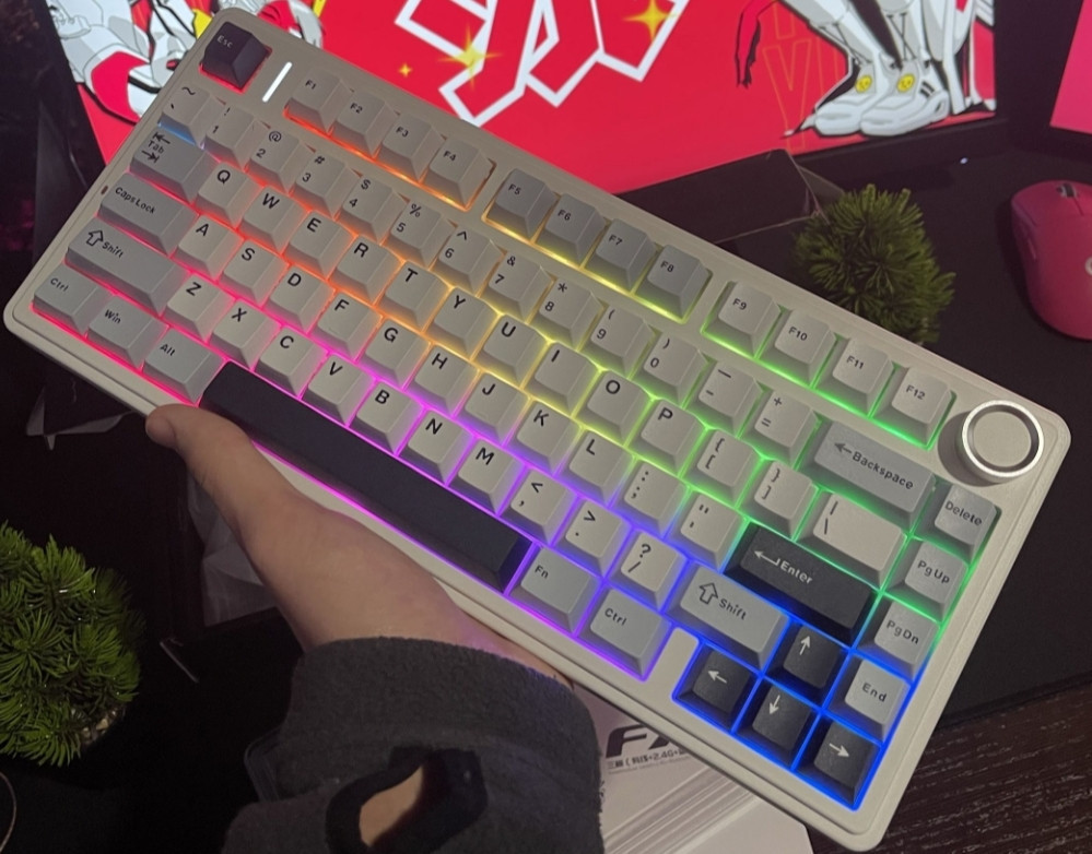 Игровая Безпроводная Клавиатура AULA F75 White -Blue Киев - изображение 8