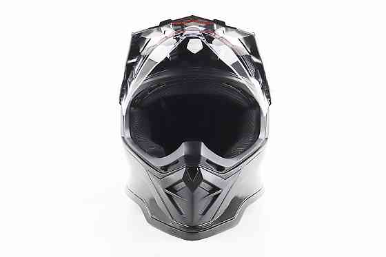 Шолом кросовий/ендуро/АТV зі склом BLD-819-7 L (59-60см), ЧОРНИЙ глянець Киев