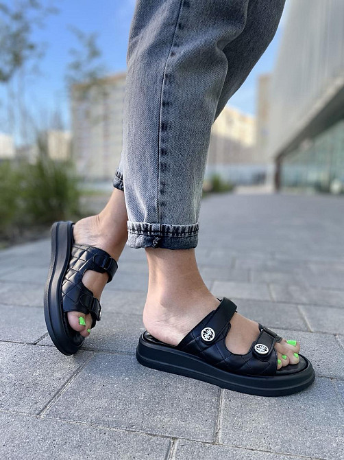 Edan Instruments Шльопанці жіночі EDAN 777 чорні (літо, шкіра натуральна) (5133) Коломыя - изображение 10