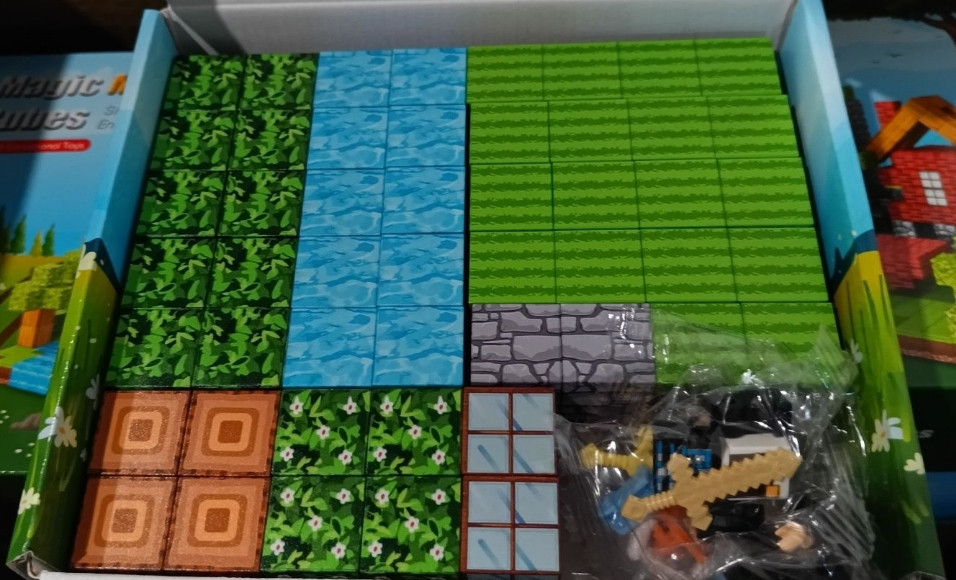 Магнітний конструктор майнкрафт 100шт +3фігурки. Київ - фото 3