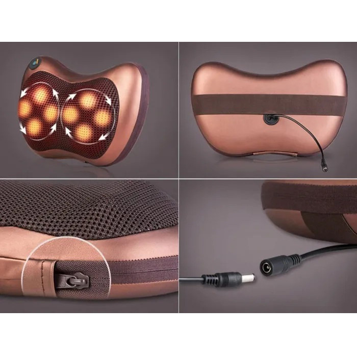 Массажер-подушка для глубокого расслабления мышц, Шейный массажер электрический, Вибромассажеры QY-482 для шеи Киев - изображение 3