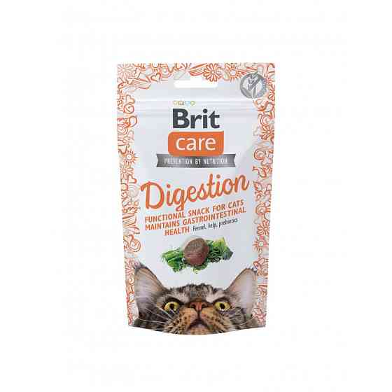 Функциональное лакомства для кошек Brit Care Cat Snack Digestion с тунцем, 50 г Винница