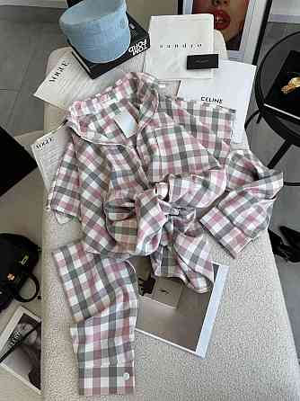 Жіноча стильна оверсайз-сорочка в клітинку з ефектом надірваних рукавів тіар. Рожевий Одеса