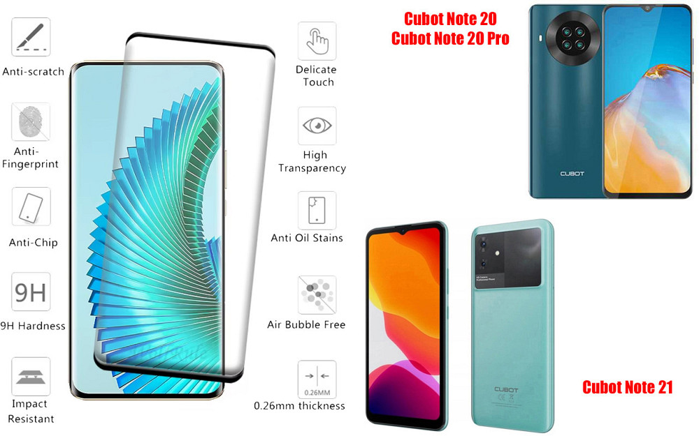 Захисне скло HyperGlass Pro для Cubot Note 20, Note 20 Pro, Note 21 – максимальна чутливість та захист Київ - фото 2