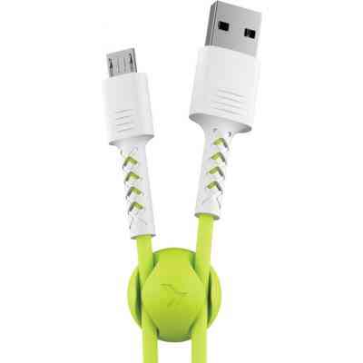 Дата кабель USB 2.0 AM to Micro 5P 1.0m Soft white/lime Pixus (4897058531176) Вінниця