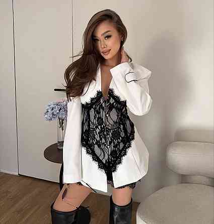 Женский стильный привлекательный пиджак костюмка + кружево Одесса