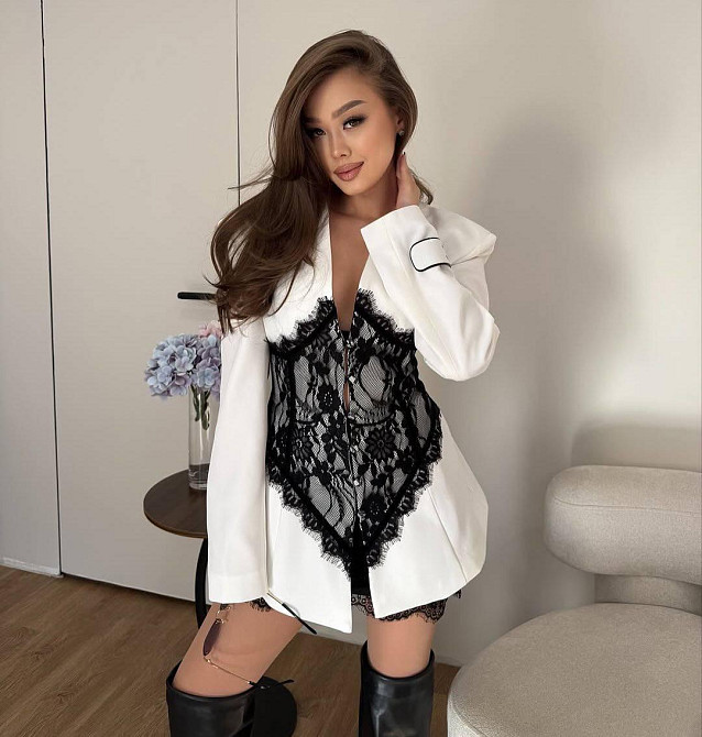 Женский стильный привлекательный пиджак костюмка + кружево Одесса - изображение 3